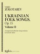 Ukrainian Folk Songs, Vol. II Orchestra sheet music cover